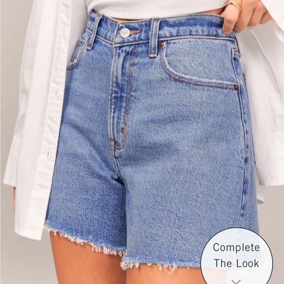 Abercrombie & Fitch Pants - Abercrombie & Fitch Curve Love High Rise Dad Short